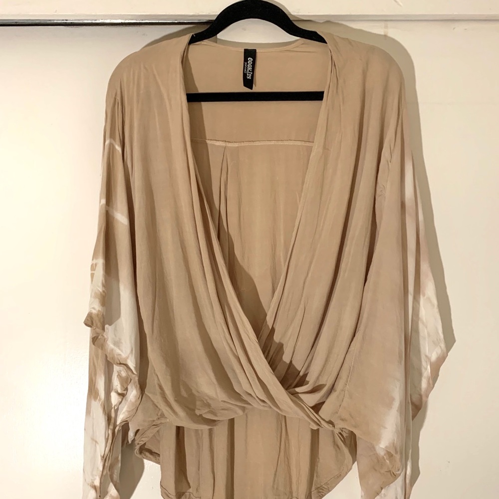 Tan Tie-dye Blouse